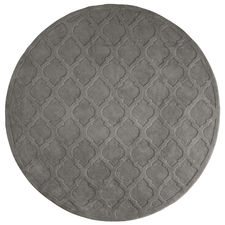 Moorish Tile Dove Gray Round Rug