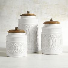 Ivory Farmhouse Canisters