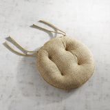 Round Bistro Dining Cushion in Carmela Natural