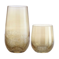 Golden Luster Crackle Tumblers
