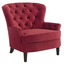 Eliza Claret Red Upholstered Armchair