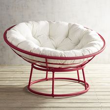 Outdoor Red Papasan Chair