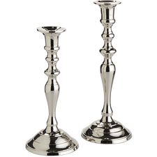 Silver Taper Candle Holders