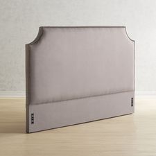 Leslie II Upholstered Gray Headboard