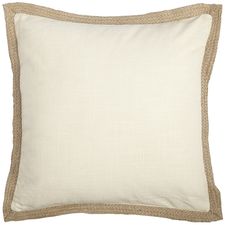 Jute Trim Ivory Pillow