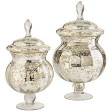 Mercury Glass Apothecary Jars