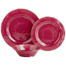 Carmelo Crimson Melamine Dinnerware