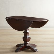 Bradding Espresso Round Drop Leaf Dining Table