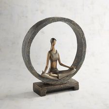 Modern Yoga Woman in Circle