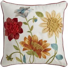 Embellished Floral Pillow