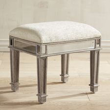 Hayworth Weathered Oak Vanity Bench