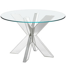 Simon Mirrored X Dining Table Base