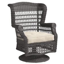 Sunset Pier Gray Swivel Rocking Chair