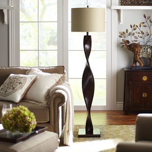 Brown Twist Floor Lamp