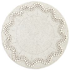 White Ripple Beaded Placemat