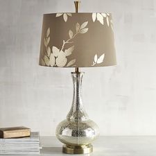 Gold Leaf Glass Table Lamp