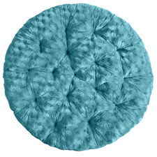 Fuzzy Teal Papasan Cushion