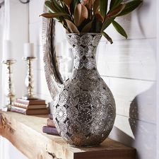 Punched Metal Vase