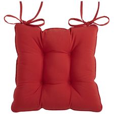 Square Bistro Cushion in Cabana Tomato Red