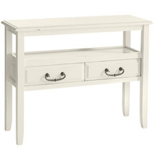 Anywhere Antique White Console Table with Pull Handles