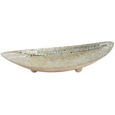 Champagne Oval Decorative Mosaic Platter