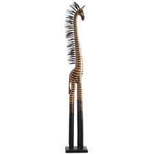 Wood Carved Metallic Zebra