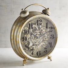 Patina Gear Desk Clock