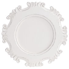 Carved White Charger Plate