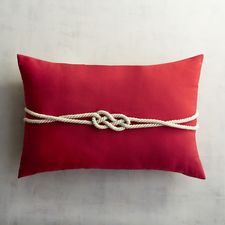 Cabana Tomato Rope Lumbar Pillow