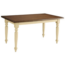 Carmichael Antique Ivory Turned Leg Dining Table