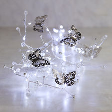 Metal Butterfly & Jewel LED 10' Glimmer Strings®