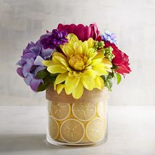 Faux Floral & Lemon Slice Arrangement