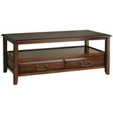Anywhere Tuscan Brown Coffee Table with Pull Handles