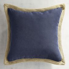 Calliope Jute Trim Indigo Pillow