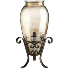 Luster Vase with Iron Stand 