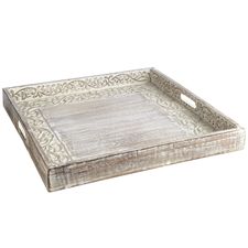 Carved Vine Medium Square Tray