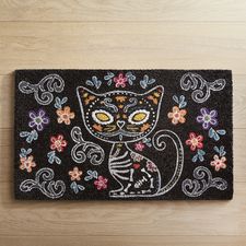 Skull Kitty Doormat