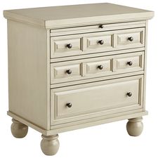 Ashworth Linen Gray Bedside Chest
