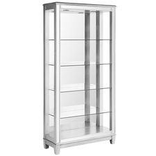 Hayworth Mirrored Silver Tall Bookshelf