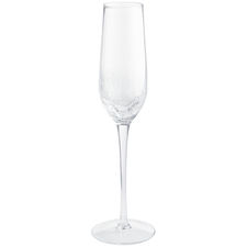 Crackle Clear Champagne Flute