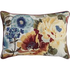 Watercolor Floral Lumbar Pillow