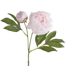 Faux Blush Peony Buds Spray