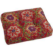 Ottoman Cushion in Red Piper