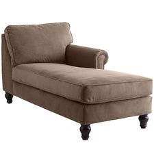 Alton Mahogany Brown Chaise Right Arm Facing