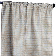 Textured Waffle Smoke Blue Curtain