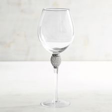 Jewel Silver Wine Glass