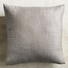 Metallic Silver Basketweave Pillow