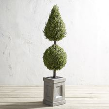 Outdoor Faux Cedar Cone & Ball 48" Topiary