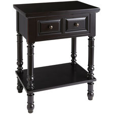 Ashworth Rubbed Black Nightstand