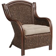 King Brown Wicker Armchair